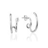 Curvy Sterling Silver Stud Earrings The ICONIC, image 