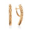 Designer Golden Earrings With Crystals, image 