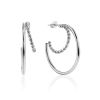 Boho Chic Silver Hoops The Liquid, image 