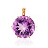 Dazzling Gold Amethyst Pendant, image 