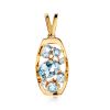 Chic Gold Topaz Pendant, image 