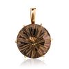 Fabulous Gold Pendant With Bold Faceted Smoky Quartz, image 