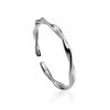 Wavy Beautiful Silver Ring The Liquid, Ring Size: Adjustable, image 