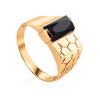 Designer Gold Signet Ring With Agate, Ring Size: 12 / 21.5, image 