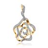 Floral Gold Crystal Pendant, image 
