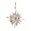 Chic Starburst Motif Gold Crystal Pendant, image 