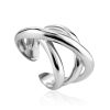 Twisted Silver Adjustable Ring The ICONIC, Ring Size: Adjustable, image 