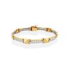 Stylish Unisex Two Tone Gold Bracelet, image 