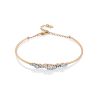 Chic And Classy Gold Crystal Bangle Bracelet, image 