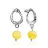 Boho Chic Silver Amber Dangle Earrings The Palazzo, image 