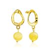 Chic Gilded Silver Amber Dangle Earrings The Palazzo, image 