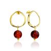 Chic Gold Plated Silver Amber Earrings The Palazzo, image 