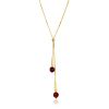 Gilded Silver Lariat Necklace With Amber Dangles The Palazzo, image 