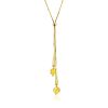 Chic Gilded Silver Lariat Necklace With Amber Stones The Palazzo, image 