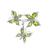 Silver Chrysolite Butterfly Brooch, image 