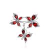 Amazing Silver Garnet Butterfly Brooch, image 