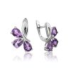 Charming Silver Amethyst Earrings, image 
