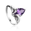 Exquisite Silver Amethyst Ring, Ring Size: 4 / 15, image 