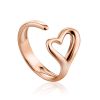 Heart Shaped Gilded Silver Adjustable Ring The Liquid, Ring Size: Adjustable, image 