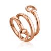 Designer Gilded Silver Belt Shaped Ring The ICONIC, Ring Size: Adjustable, image 
