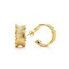 Textured Gold Plated Hoop Earrings The Liquid, image 