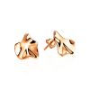 Rose Plated Silver ​Boho Textured Stud Earrings The Liquid, image 