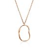 Abstract Hammered Rose Plated Silver Necklace The Liquid, image 