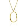 Abstract Hammered Gold Plated Silver Necklace The Liquid, image 