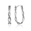 Twisted Design Silver Hoops The Liquid, image 