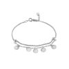 Boho Chic Coin Charm Silver Bracelet The Liquid, image 