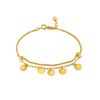 Boho Chic Gilded Silver Coin Charm Bracelet The Liquid, image 