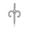 White Gold Diamond Aries Sign Pendant, image 