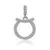 White Gold Diamond Taurus Sign Pendant, image 