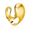 Fabulous Contemporary Gold Plated Silver Ring The Liquid, Ring Size: Adjustable, image 
