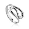 Intricately Shaped Silver Ring The Liquid, Ring Size: 5 / 15.5, image 