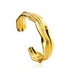 Chic Gold Plated Silver Cuff Bracelet The Liquid, image 
