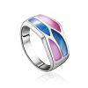 Chic Two Tone Nacre Ring, Ring Size: 6.5 / 17, image 