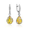 Fabulous Egg Shaped Silver Citrine Dangles The Romanov, image 