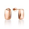 Stylishly Simplistic Rose Plated Silver Earrings The Ifamore, image 