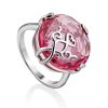 Dazzling Pink Crystal Ring, Ring Size: 6.5 / 17, image 