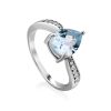 Classy Silver Topaz Ring, Ring Size: 7 / 17.5, image 