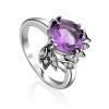 Chic Silver Amethyst Ring, Ring Size: 6.5 / 17, image 