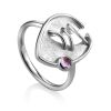 Designer Silver Amethyst Ring, Ring Size: 8.5 / 18.5, image 
