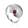 Torn Design Silver Garnet Ring, Ring Size: 9 / 19, image 