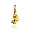 Textured 24K Gold Pendant The Nugget, image 