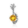 Lustrous  Silver Citrine Pendant, image 