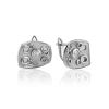 Abstract Design Silver Crystal Earrings, image 