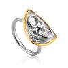 Amazing Silver Crystal Ring, Ring Size: 8 / 18, image 