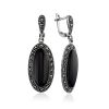 Stunning Black Onyx Dangle Earrings The Lace, image 