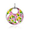 Amazing Silver Enamel Pendant With Crystals, image 